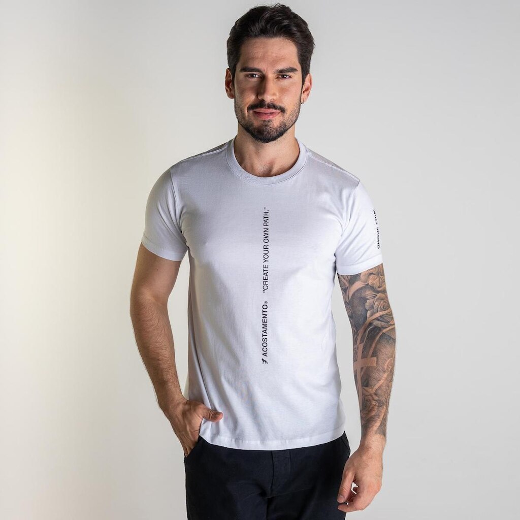 Camiseta Acostamento Vertical Branca