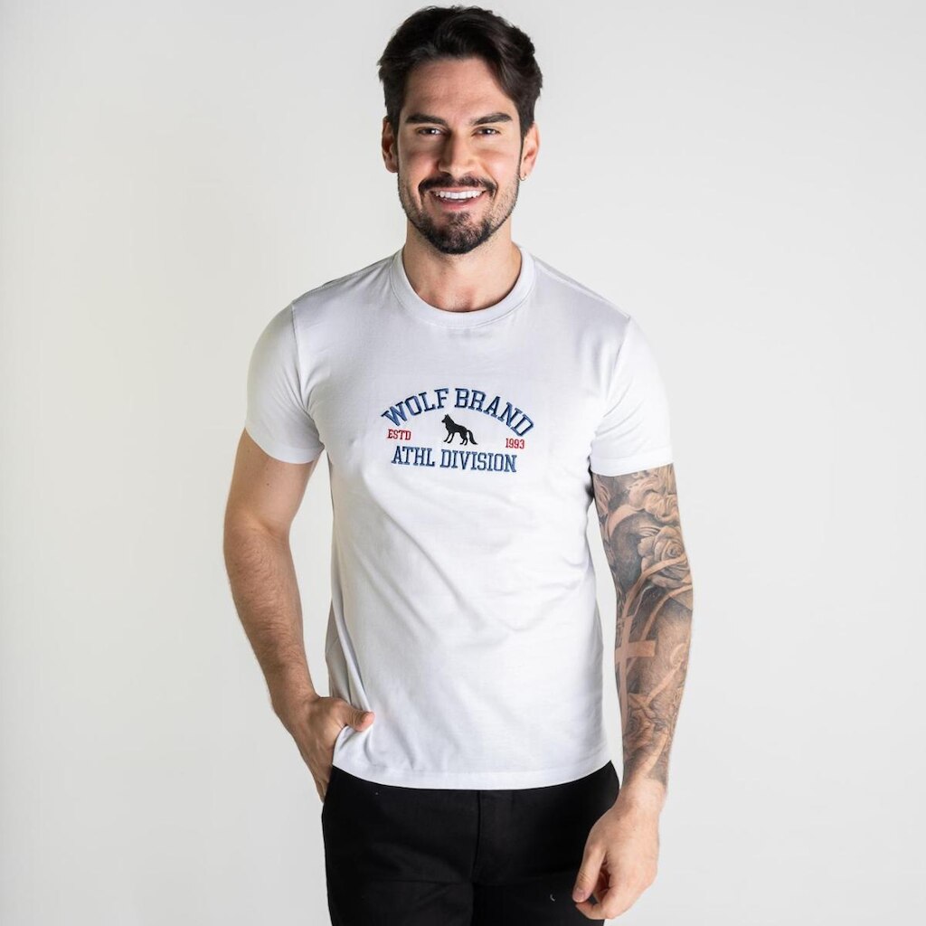 Camiseta Acostamento Wolf Brand Branca