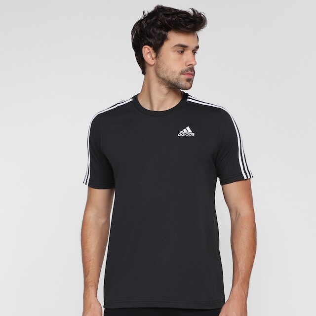 Camiseta Adidas 3 Listras - Preto+Branco é ruim? Camiseta Adidas 3 Listras - Preto+Branco é boa?