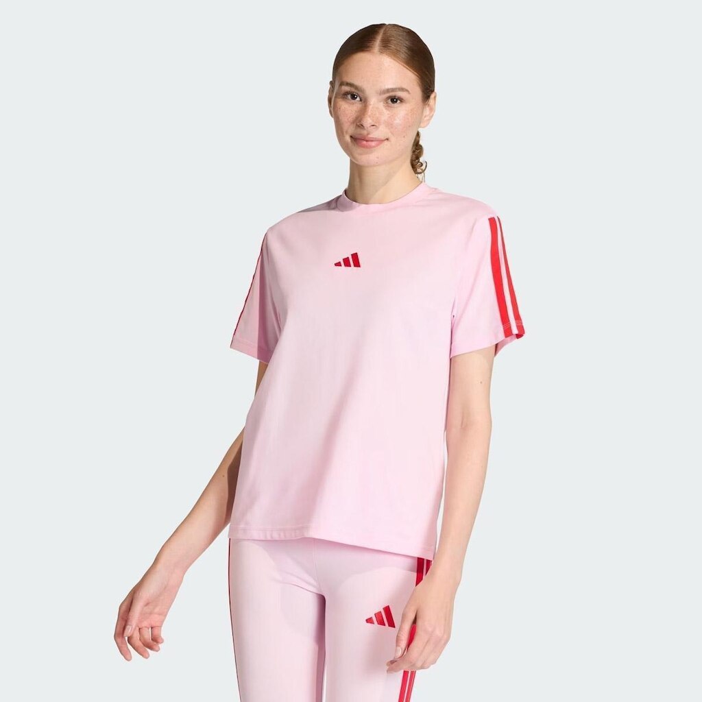 Camiseta Adidas 3 Stripes Logo Feminina