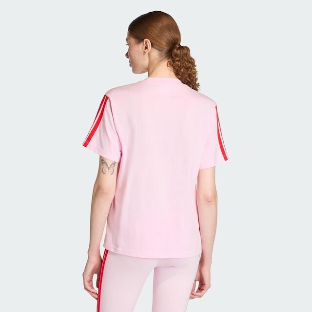 Camiseta Adidas 3 Stripes Logo Feminina