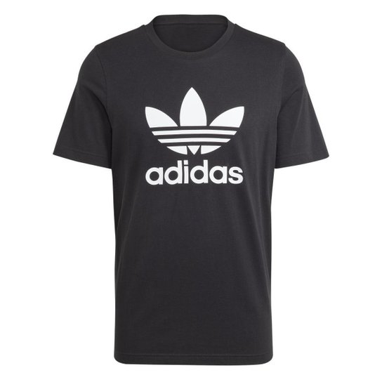 Camiseta Adidas Adicolor Classics Trefoil Masculina - Preto+Branco Menor preço em Camiseta Adidas Adicolor Classics Trefoil Masculina - Preto+Branco