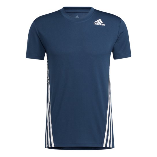 Camiseta Adidas Aero 3 Listra Masculina - Azul