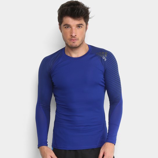 Camiseta Adidas Alphaskin Sport Graphic Manga Longa Masculina