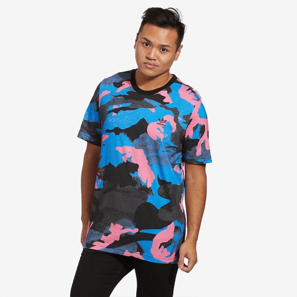 Camiseta Adidas Camo Azul Homem