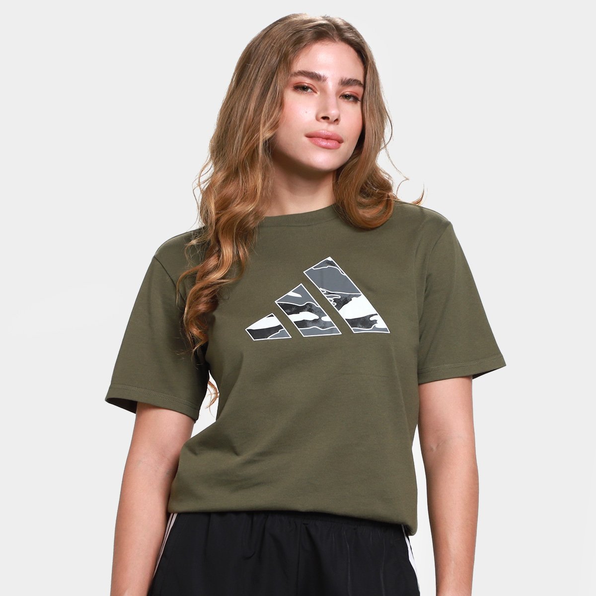 Camiseta Adidas Camuflagem Feminina