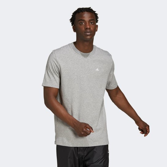 Camiseta Adidas Comfy Masculina - Cinza Menor preço em Camiseta Adidas Comfy Masculina - Cinza