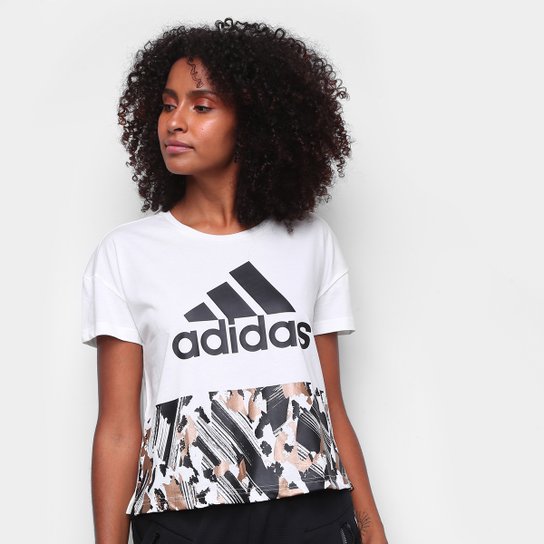 Camiseta Adidas Cropped U-B-U Feminina - Branco+Preto é ruim? Camiseta Adidas Cropped U-B-U Feminina - Branco+Preto é boa?