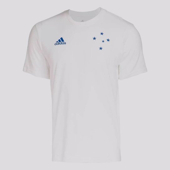 Camiseta Adidas Cruzeiro Concentração 2023 - Branco Menor preço em Camiseta Adidas Cruzeiro Concentração 2023 - Branco