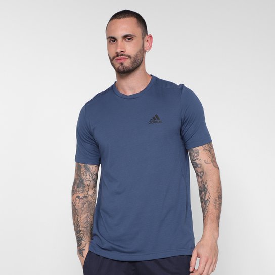 Camiseta Adidas D2M Feelready Masculina - Marinho+Preto Menor preço em Camiseta Adidas D2M Feelready Masculina - Marinho+Preto