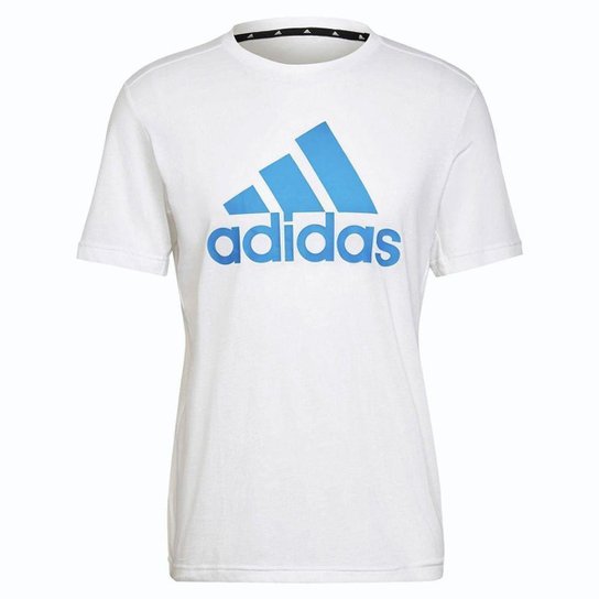 Camiseta Adidas D2M Logo Feelready Branco Masculino - Branco Menor preço em Camiseta Adidas D2M Logo Feelready Branco Masculino - Branco
