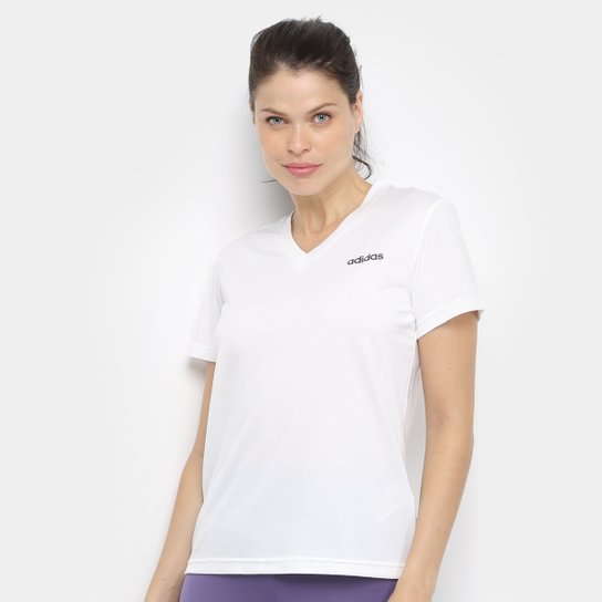 Camiseta Adidas D2M Solid T Feminina - Branco+Preto é ruim? Camiseta Adidas D2M Solid T Feminina - Branco+Preto é boa?