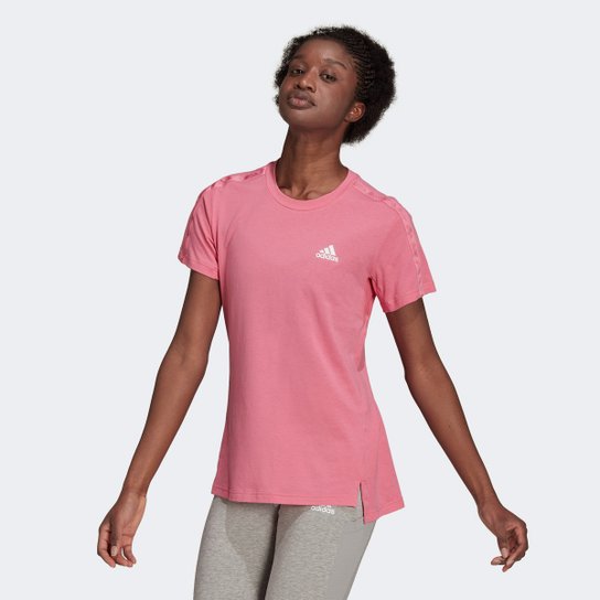 Camiseta Adidas Designed To Move Feminina - Rosa Menor preço em Camiseta Adidas Designed To Move Feminina - Rosa