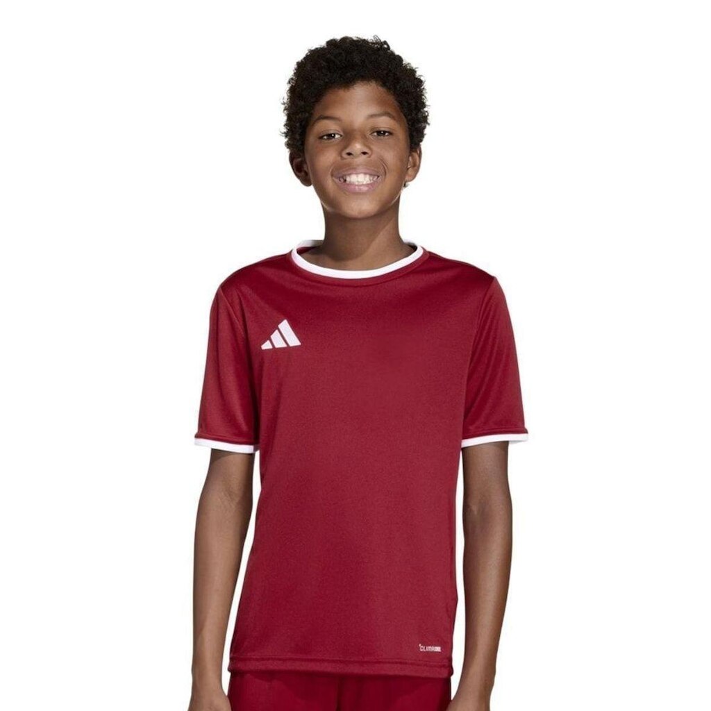 Camiseta Adidas Entrada 26 Infantil - Vermelho 7-8
