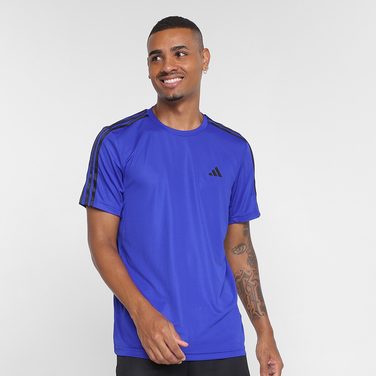 Camiseta Adidas Essentials 3 Listras Masculina