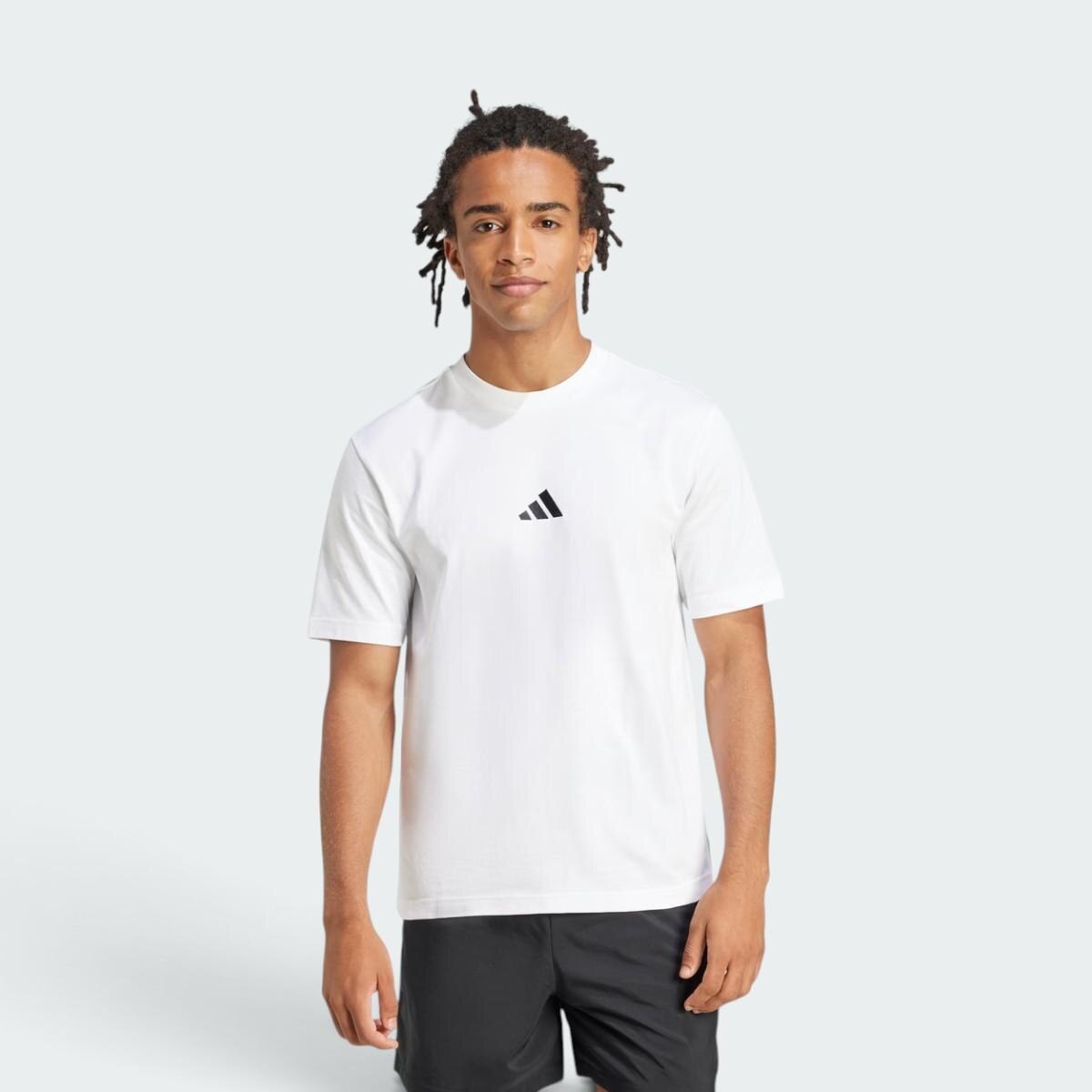 Camiseta Adidas Essentials Small Logo Masculina - Branco | Netshoes