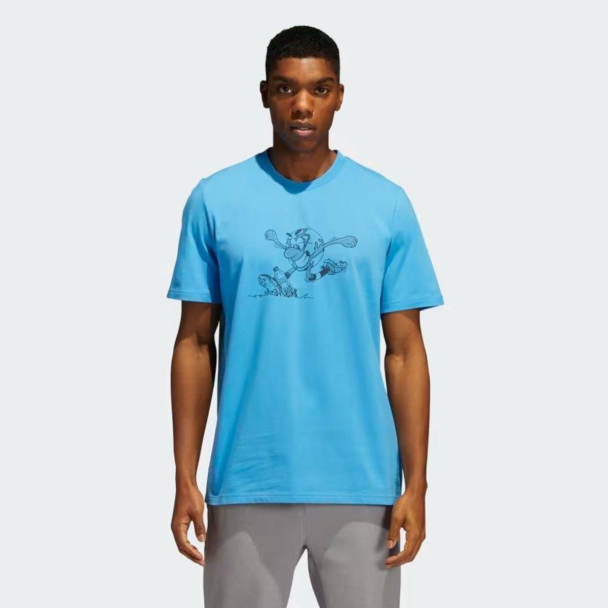 Camiseta Adidas Estampada Saturday HK6786 - Azul | Netshoes