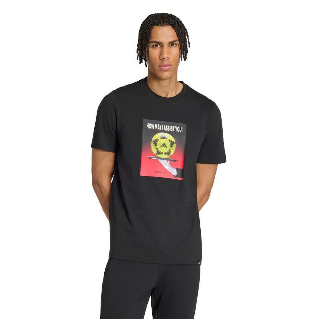 Camiseta Adidas Estampada Slogan De Futebol Masculina