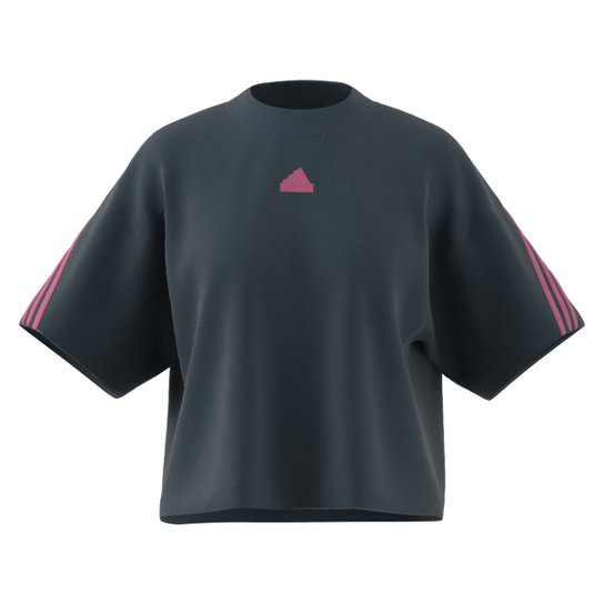 Camiseta Adidas Future Icon Feminina - Azul+Rosa Menor preço em Camiseta Adidas Future Icon Feminina - Azul+Rosa