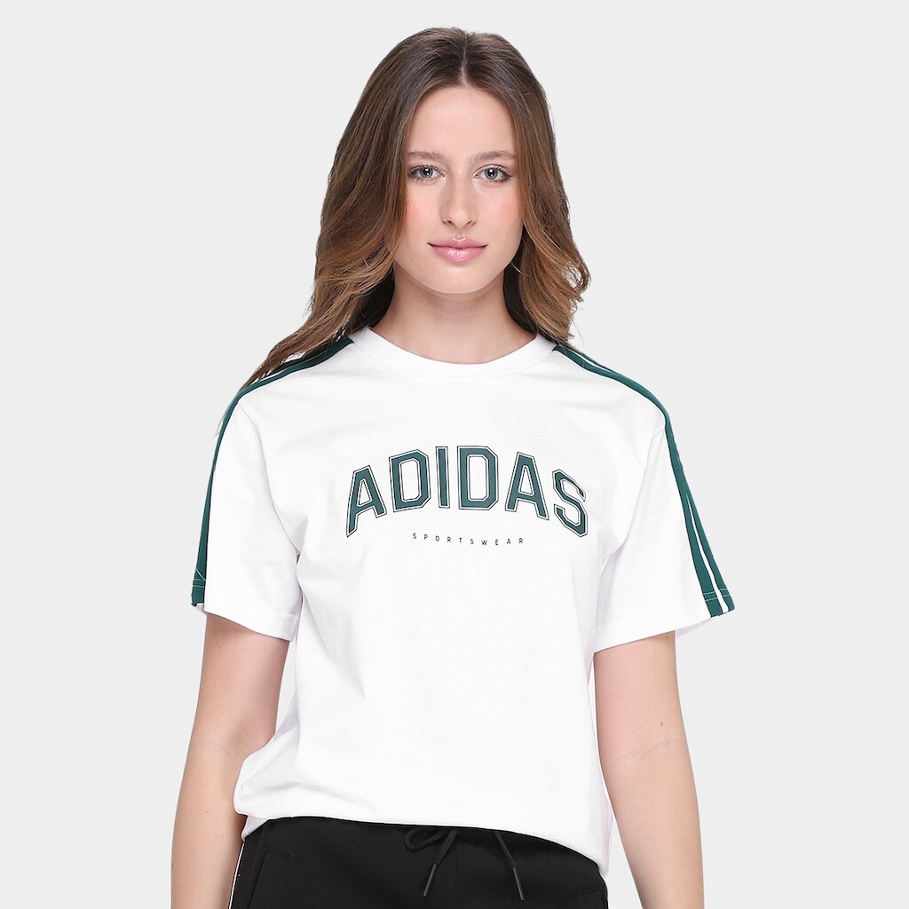 Camiseta Adidas Gráfica College Feminina