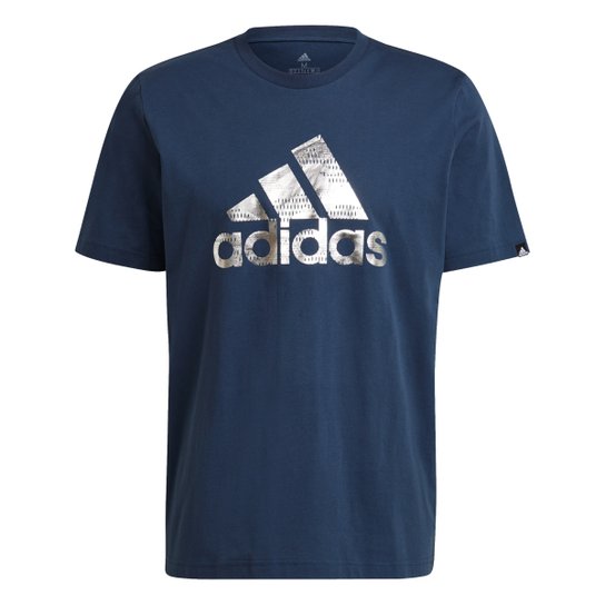 Camiseta Adidas Gráfica Essentials Logo Masculina - Azul Menor preço em Camiseta Adidas Gráfica Essentials Logo Masculina - Azul