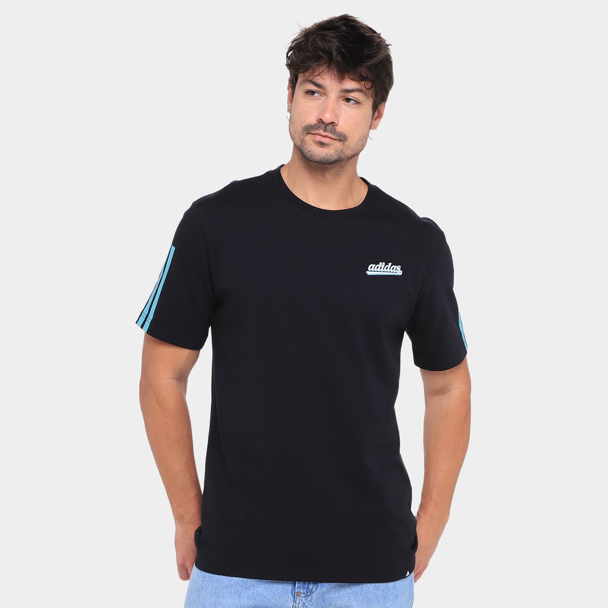Camiseta Adidas Gráfica Script Masculina Menor preço em Camiseta Adidas Gráfica Script Masculina