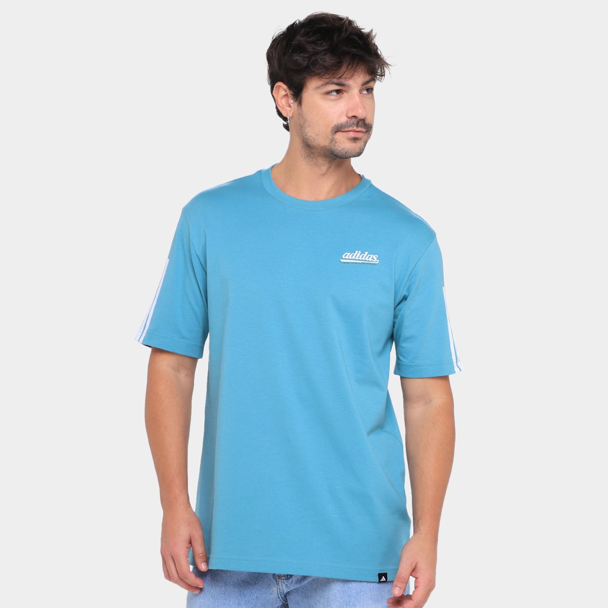 Camiseta Adidas Gráfica Script Masculina Menor preço em Camiseta Adidas Gráfica Script Masculina