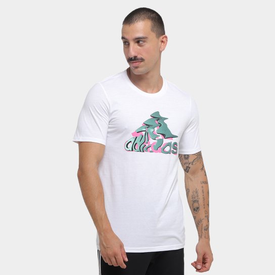 Camiseta Adidas Graphic Logo Masculina - Branco Menor preço em Camiseta Adidas Graphic Logo Masculina - Branco