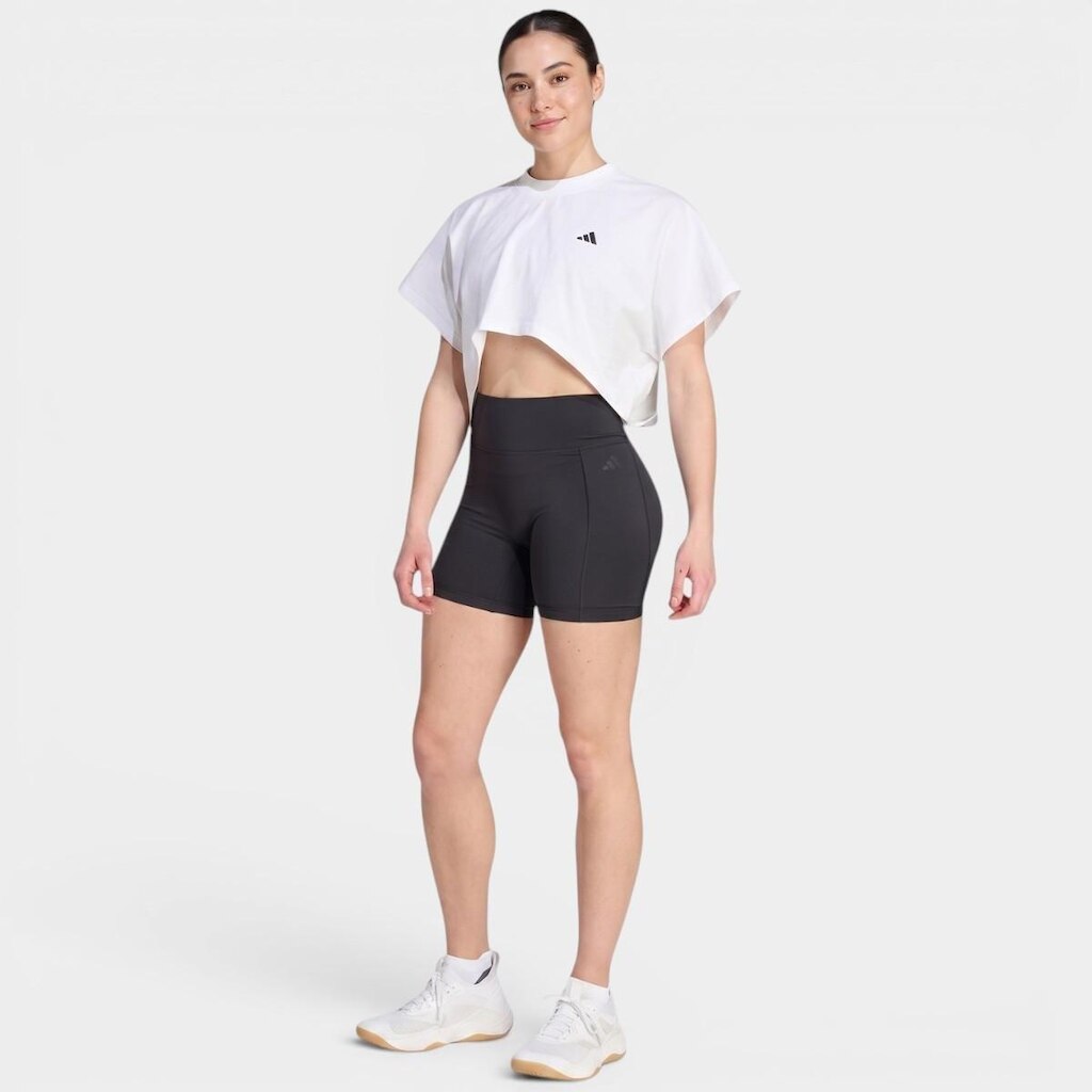 Camiseta Adidas Graphic Primelift Workout Feminina - Branco e Marinho - G