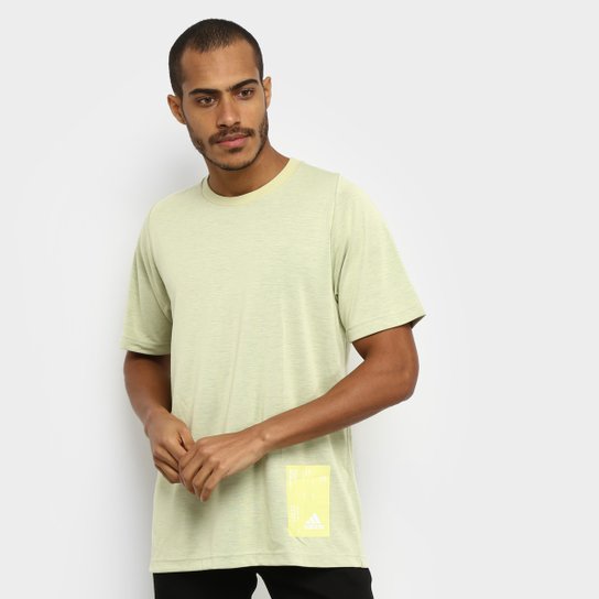 Camiseta Adidas Inside Mesh Tech Masculina - Amarelo Menor preço em Camiseta Adidas Inside Mesh Tech Masculina - Amarelo