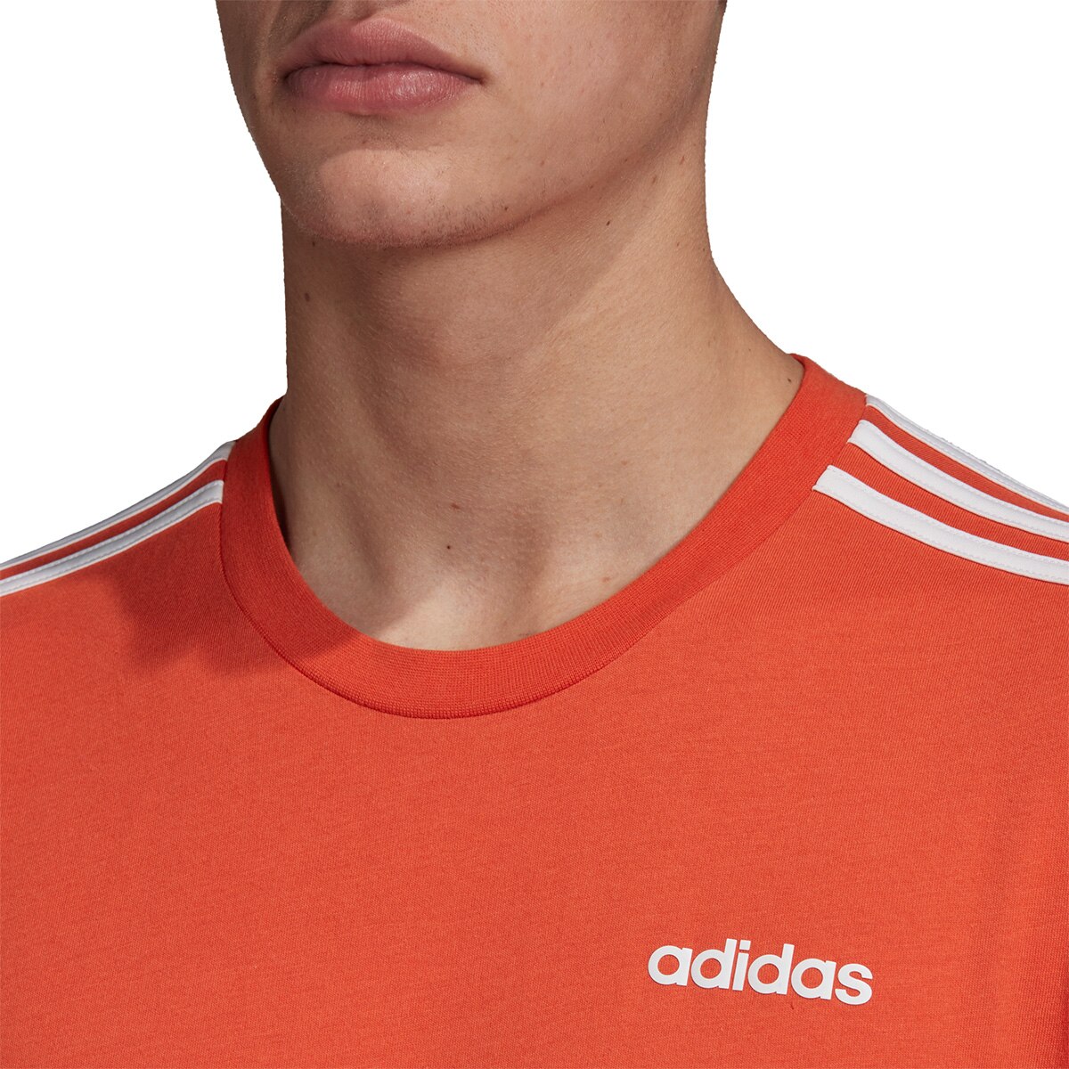 camiseta adidas listras manga masculina