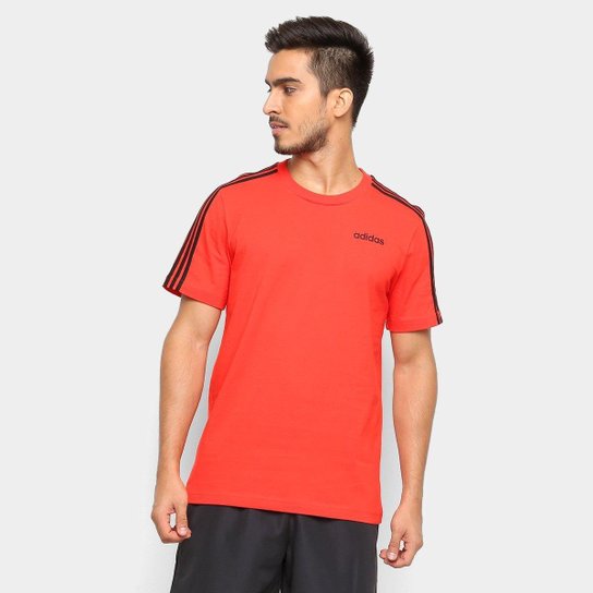 Camiseta Adidas Listras Manga Masculina - Vermelho+Preto é ruim? Camiseta Adidas Listras Manga Masculina - Vermelho+Preto é boa?