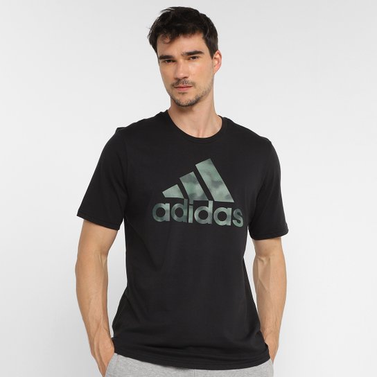 Camiseta Adidas Logo Camuflado Masculina - Chumbo Menor preço em Camiseta Adidas Logo Camuflado Masculina - Chumbo
