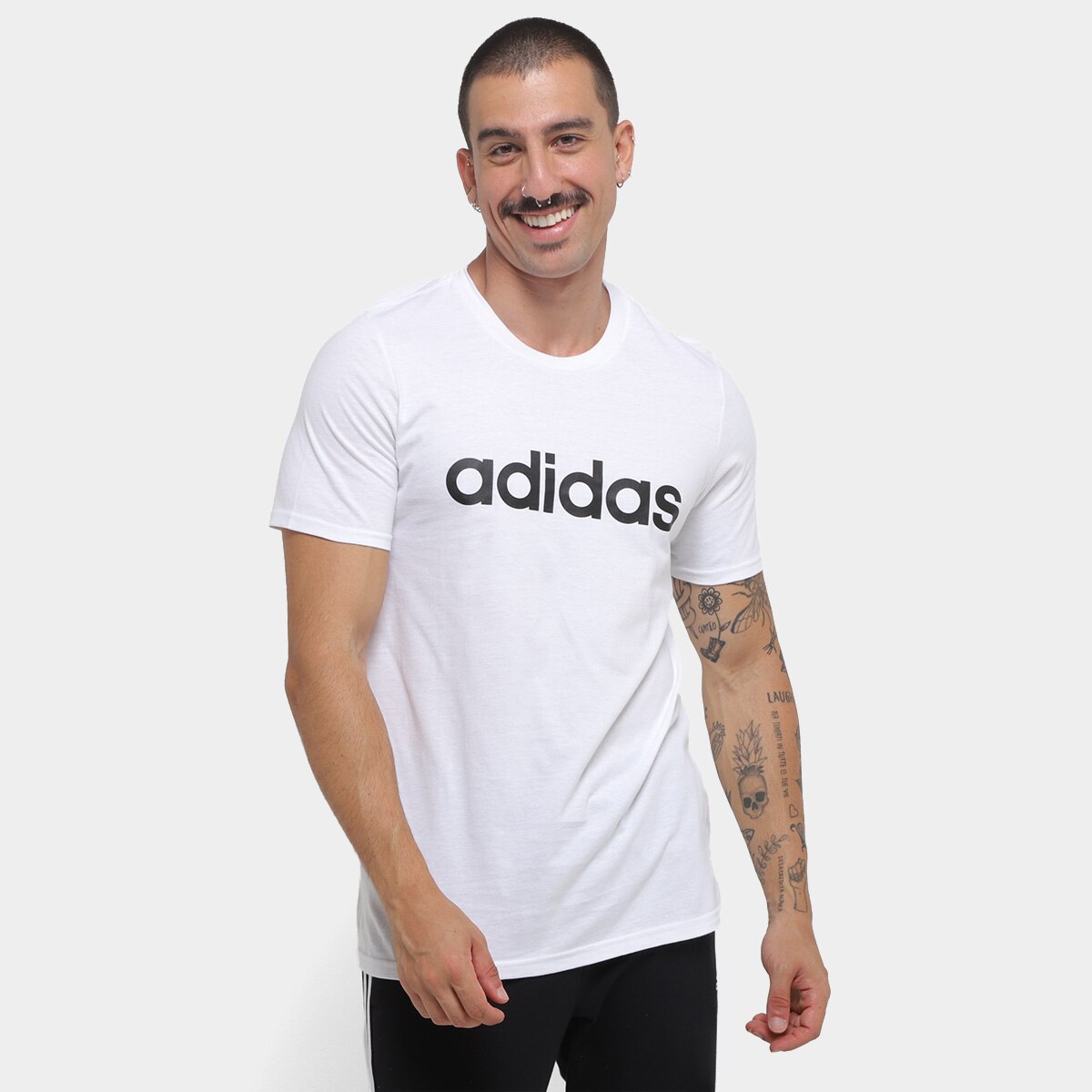 Camiseta Adidas Logo Linear II Masculina Menor preço em Camiseta Adidas Logo Linear II Masculina