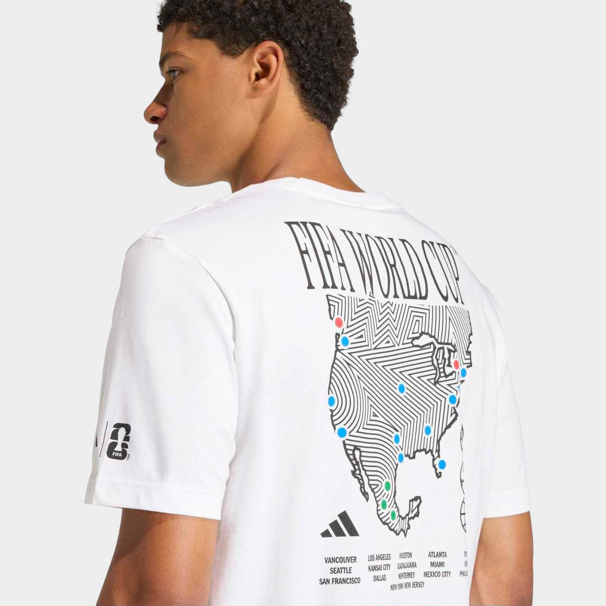 Camiseta Adidas Mapa da Copa do Mundo Masculina - 3