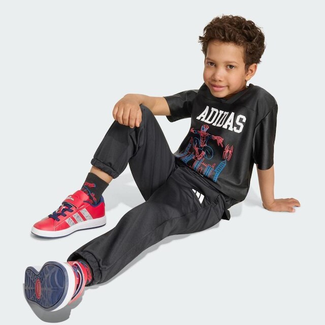 Camiseta adidas Marvel Spider-Man Adidas - Preto+Branco | Netshoes