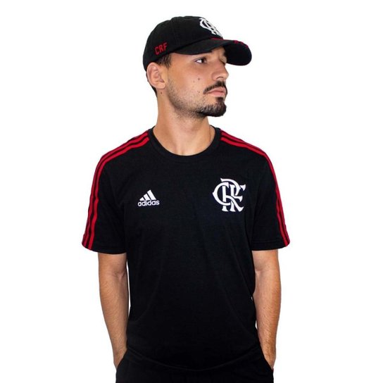 Camiseta Adidas Masculina DNA Flamengo - Preto+Vermelho Menor preço em Camiseta Adidas Masculina DNA Flamengo - Preto+Vermelho