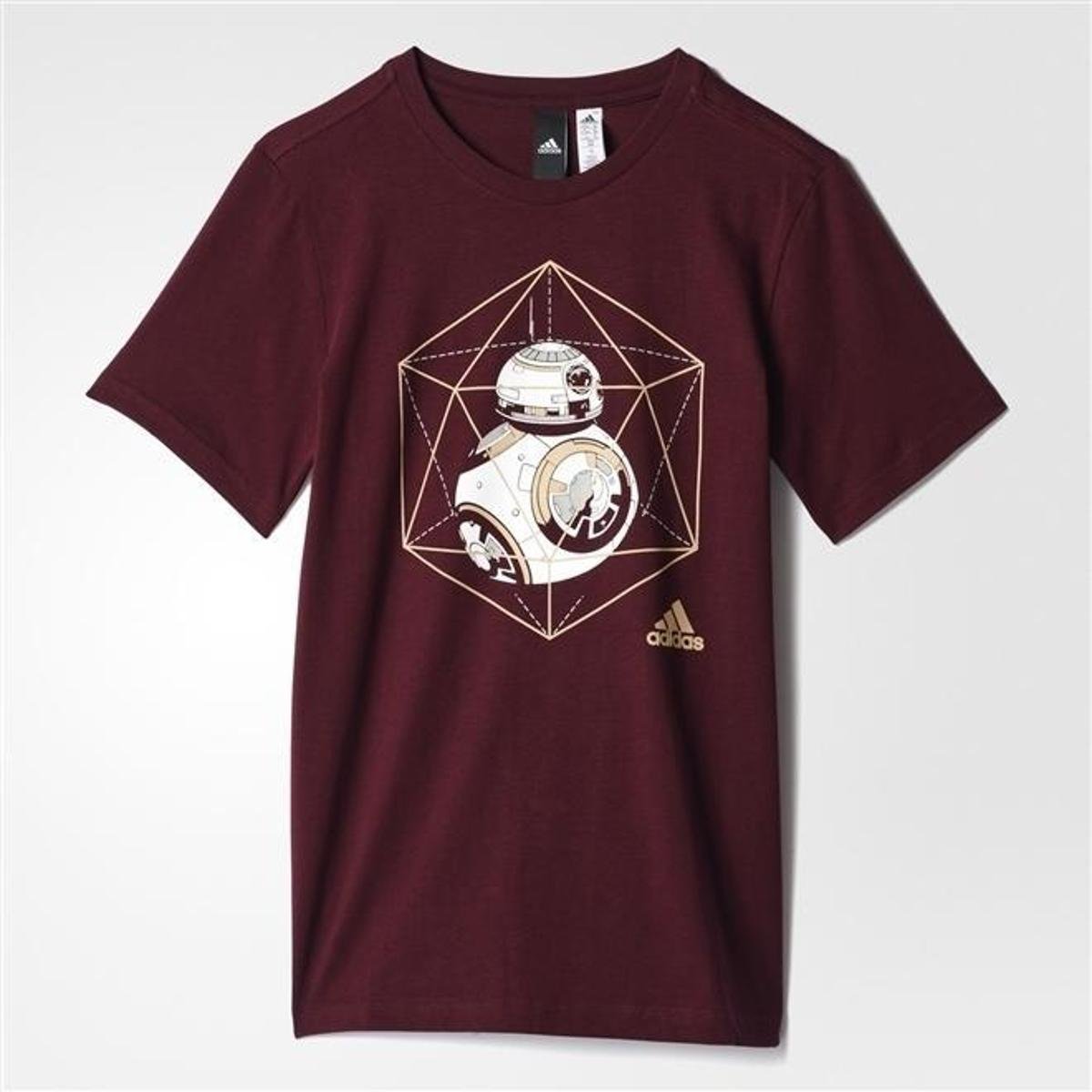 CAMISETA ADIDAS M/C BB-8 BOYS CG1556, 14, BEGE - Vinho