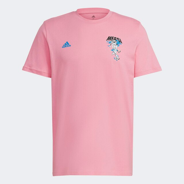 Camiseta Adidas Messi Masculina - Rosa | Netshoes
