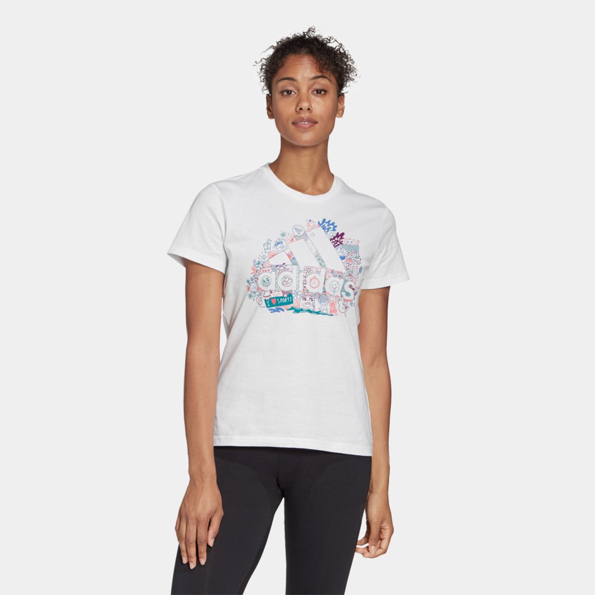 camiseta adidas must haves badge of sport feminina