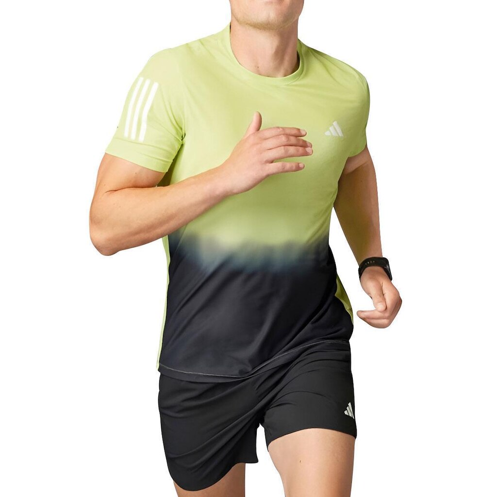 Camiseta Adidas Own The Run Climacool Verde e Cinza