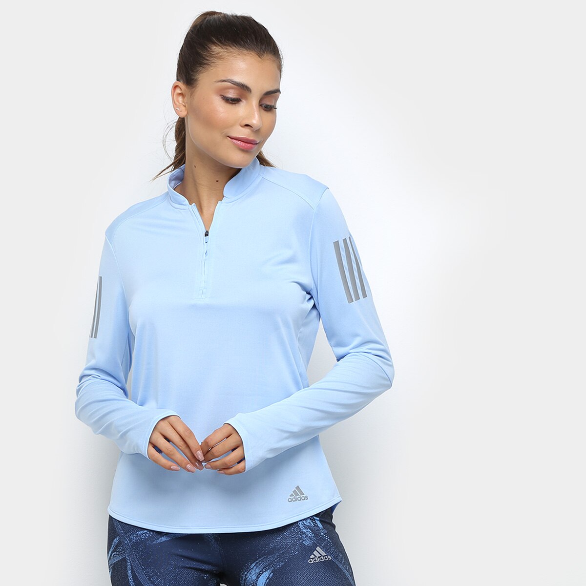 camiseta adidas feminina azul bebe