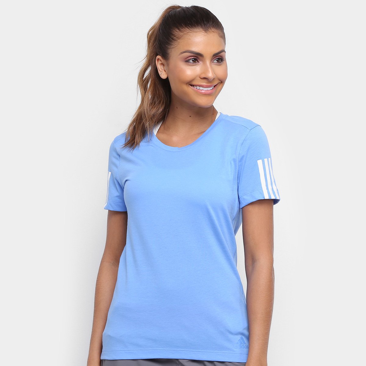 camiseta adidas feminina azul bebe