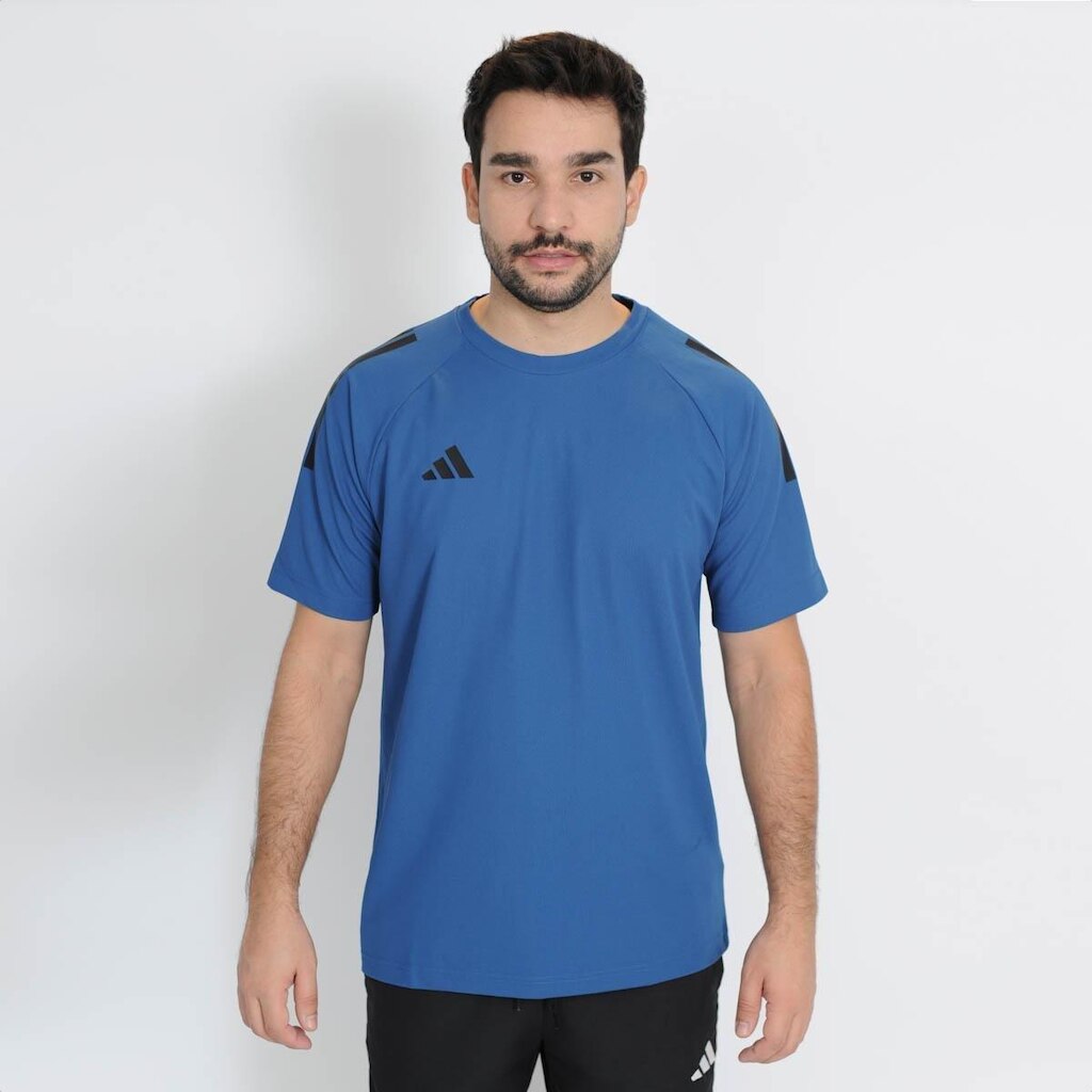 Camiseta Adidas Sereno Três Listras Azul - Masculino