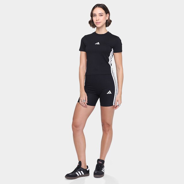 Camiseta Adidas Slim 3 Stripes Feminina