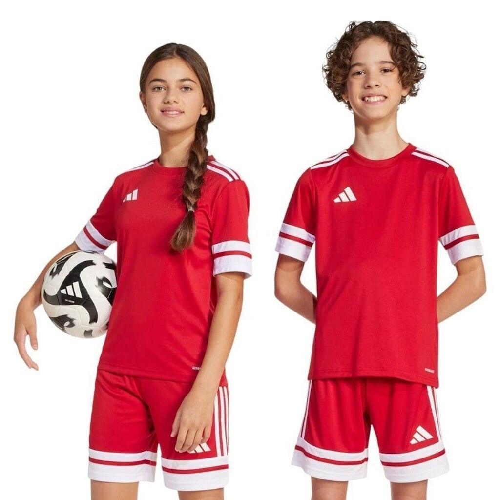 Camiseta Adidas Squadra 25 Infantil - Vermelho 5-6