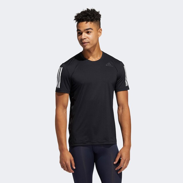 Camiseta Adidas Techfit 3 Listras Masculina - Preto Menor preço em Camiseta Adidas Techfit 3 Listras Masculina - Preto