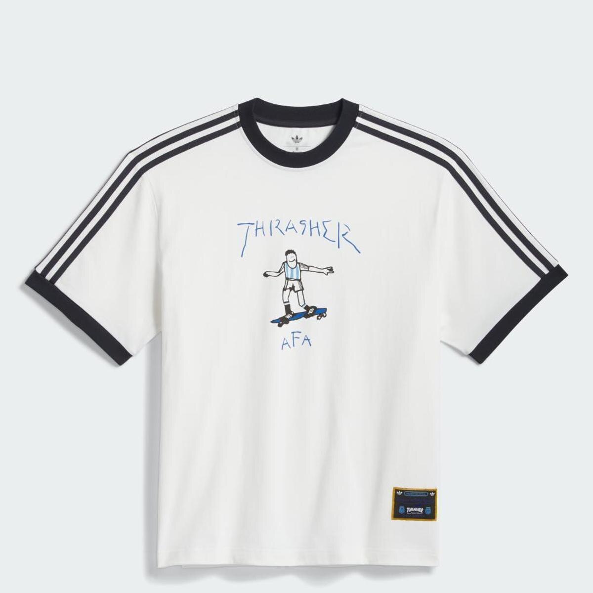 Camiseta adidas Thrasher X Argentina Gonz Ringer - Branco | Netshoes