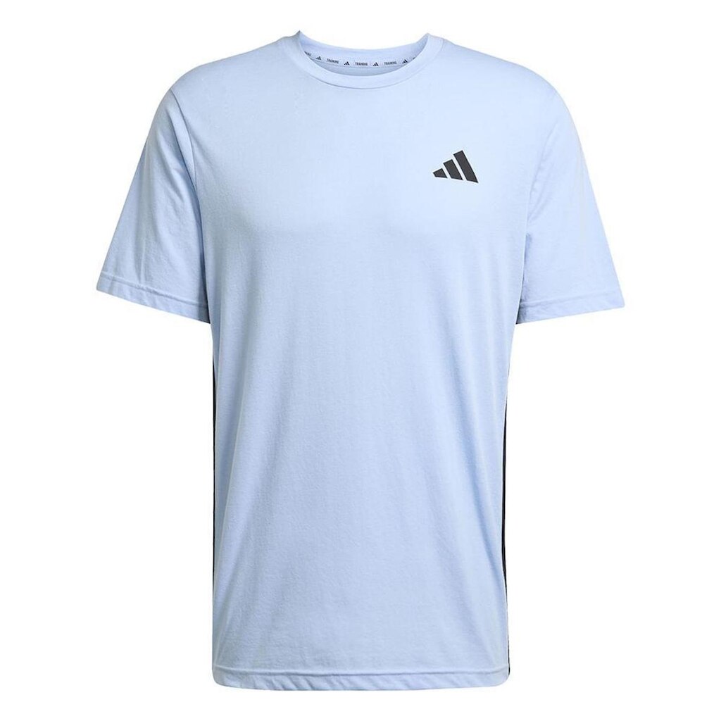 CAMISETA ADIDAS TRAIN ESSENTIALS 3 LISTRAS MASCULINO - AZUL CLARO GG