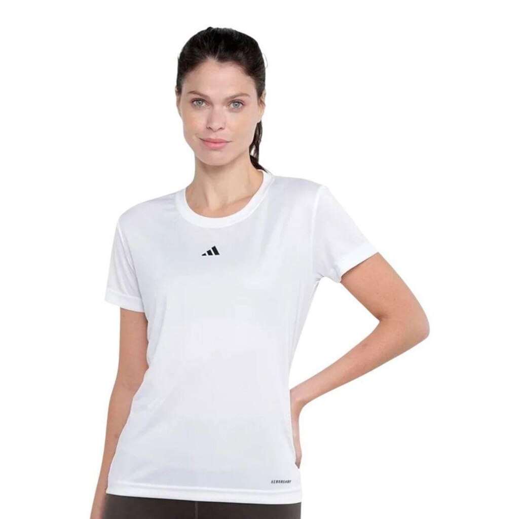 Camiseta Adidas Treino Básica Feminina - Branco GG